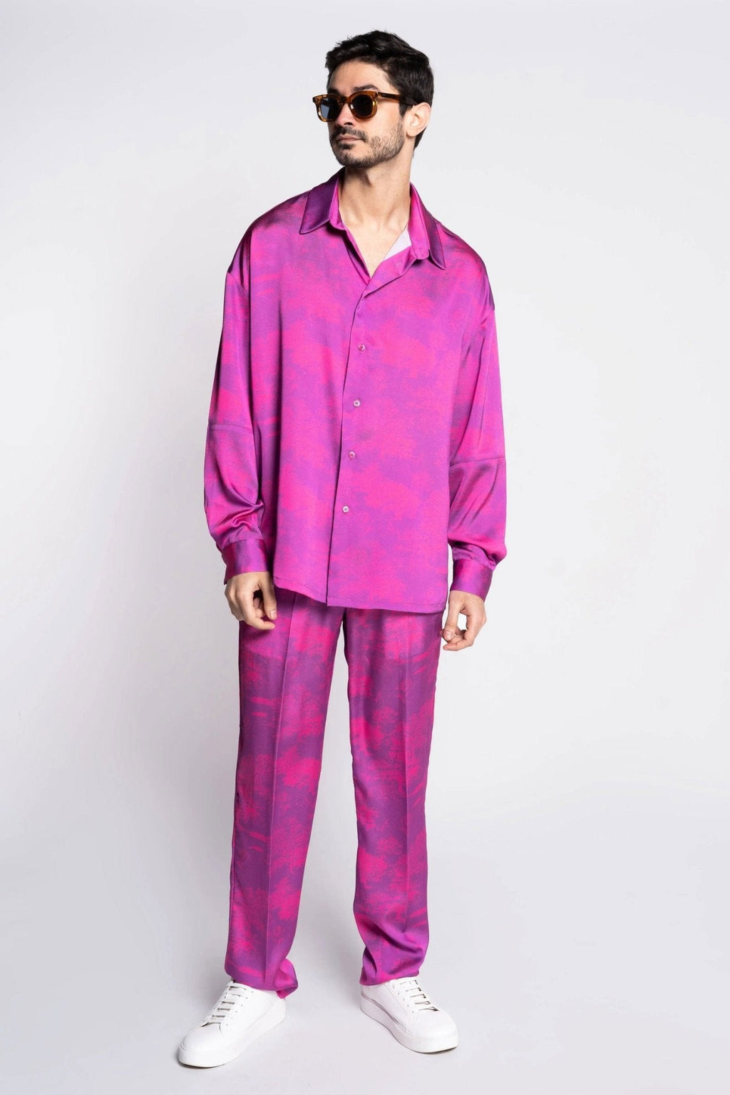 Silk Shirt with Savanna Print - Made in France